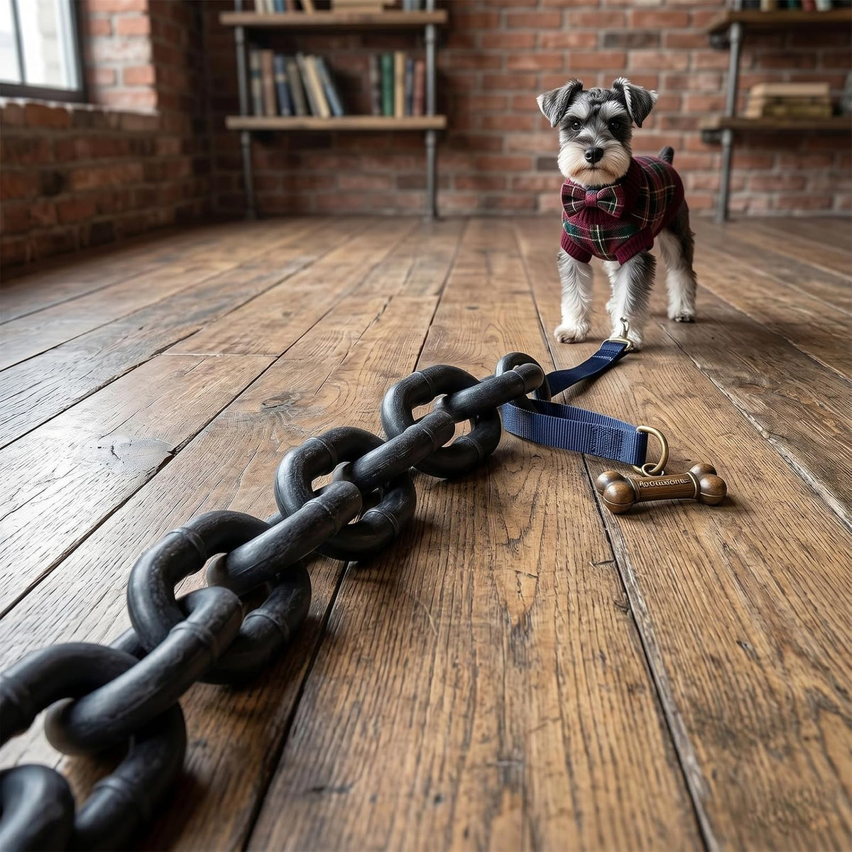 Fake Chain Dog Leash, Giant Plastic Chain Leash, Oversized Funny Lightweight Pet Lead for Small Dogs and Cats, Faux Meta