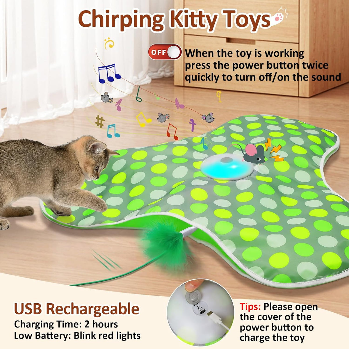 Interactive Cat Toys for Indoor Cats, Cat Exercise Toys