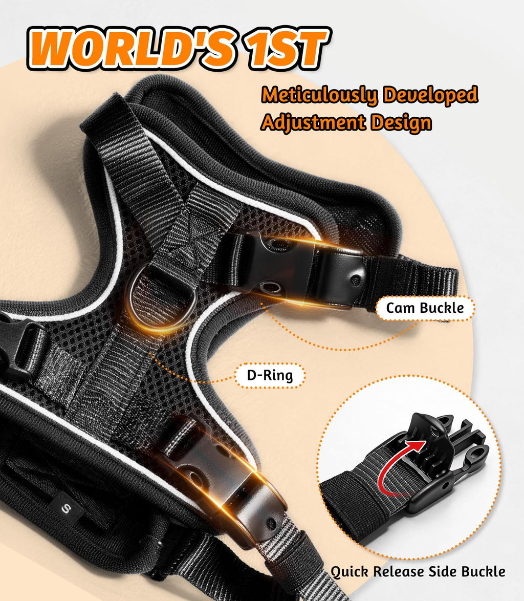 Cat Harness and Leash for Walking, Escape Proof Adjustable Vest Harness