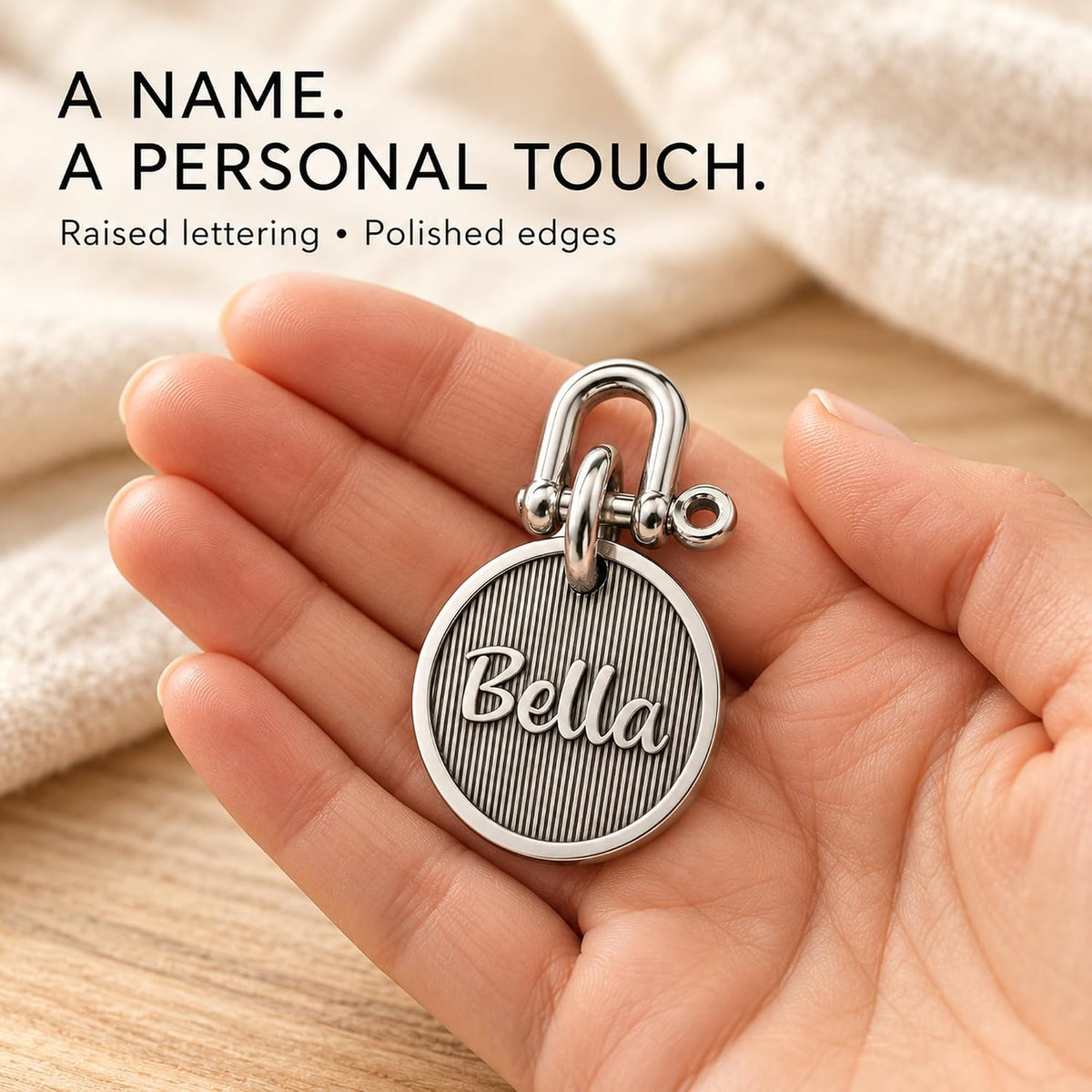 BONBOY Personalized Dog ID Tags, Custom Copper-Nickel Alloy Pet Name Tag