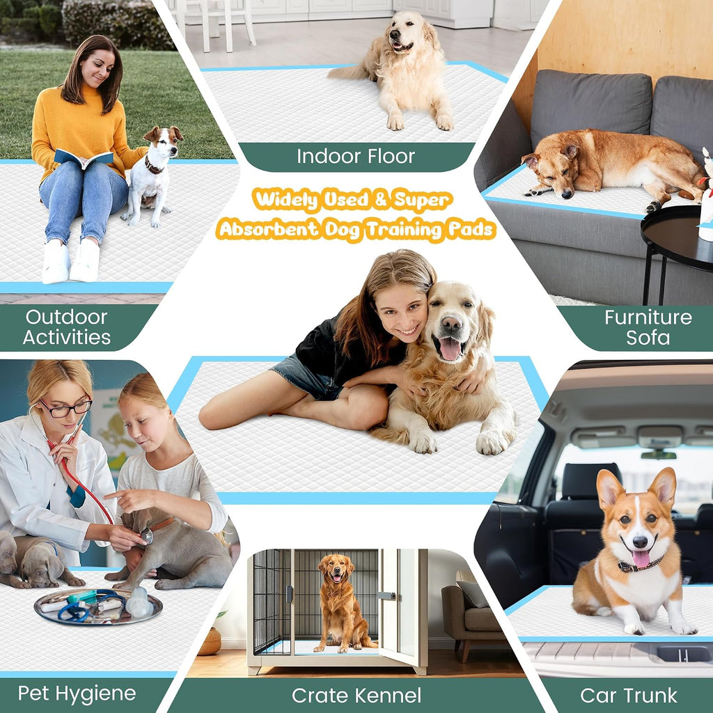 60 Count Extra Large Dog Pee Pads 28" x 34", Super Absorbent X-Large Puppy Pads Disposable Dogs Training Pads, Quick Dry