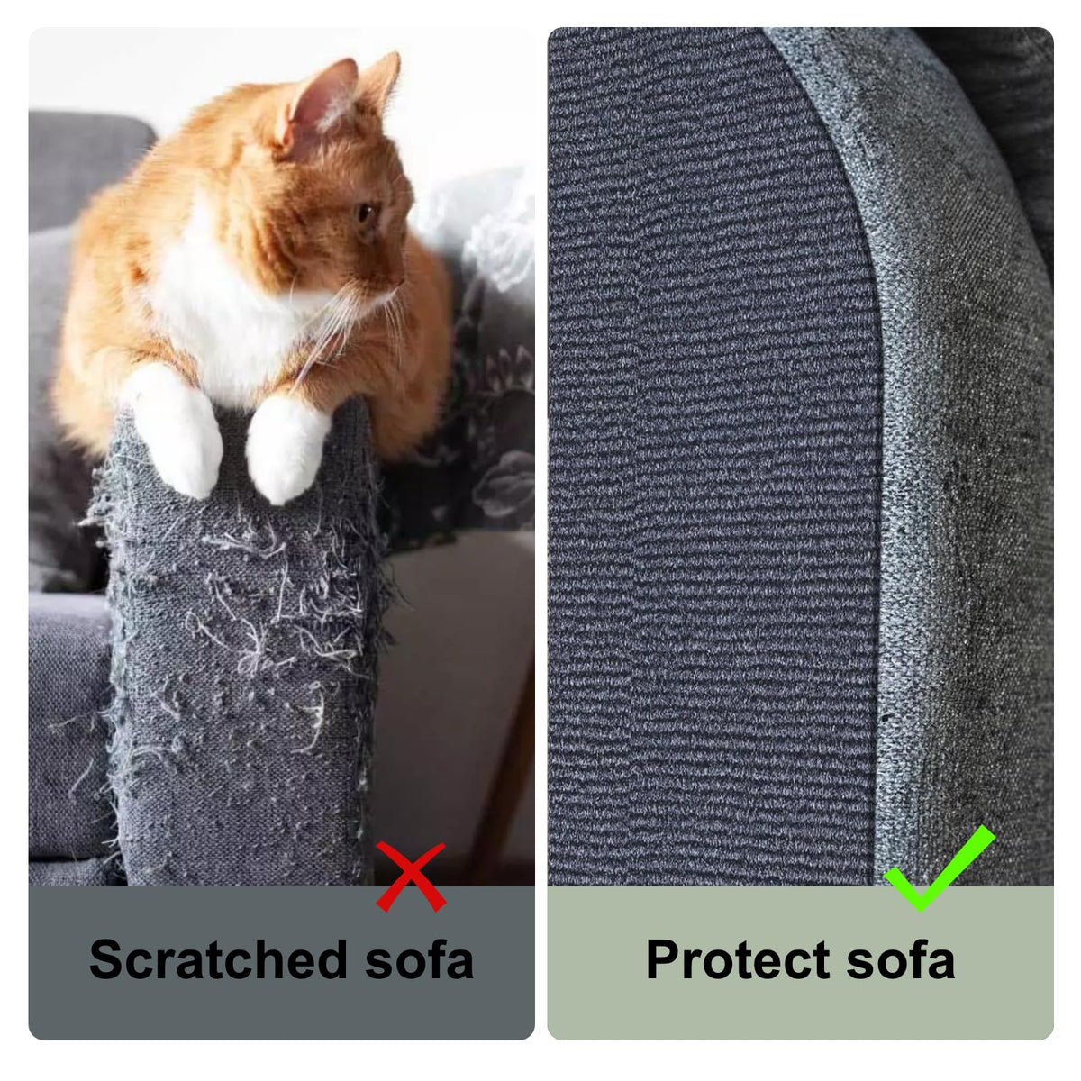Cat Scratch Couch Furniture Protector, Self-Adhesive Scratch Pad