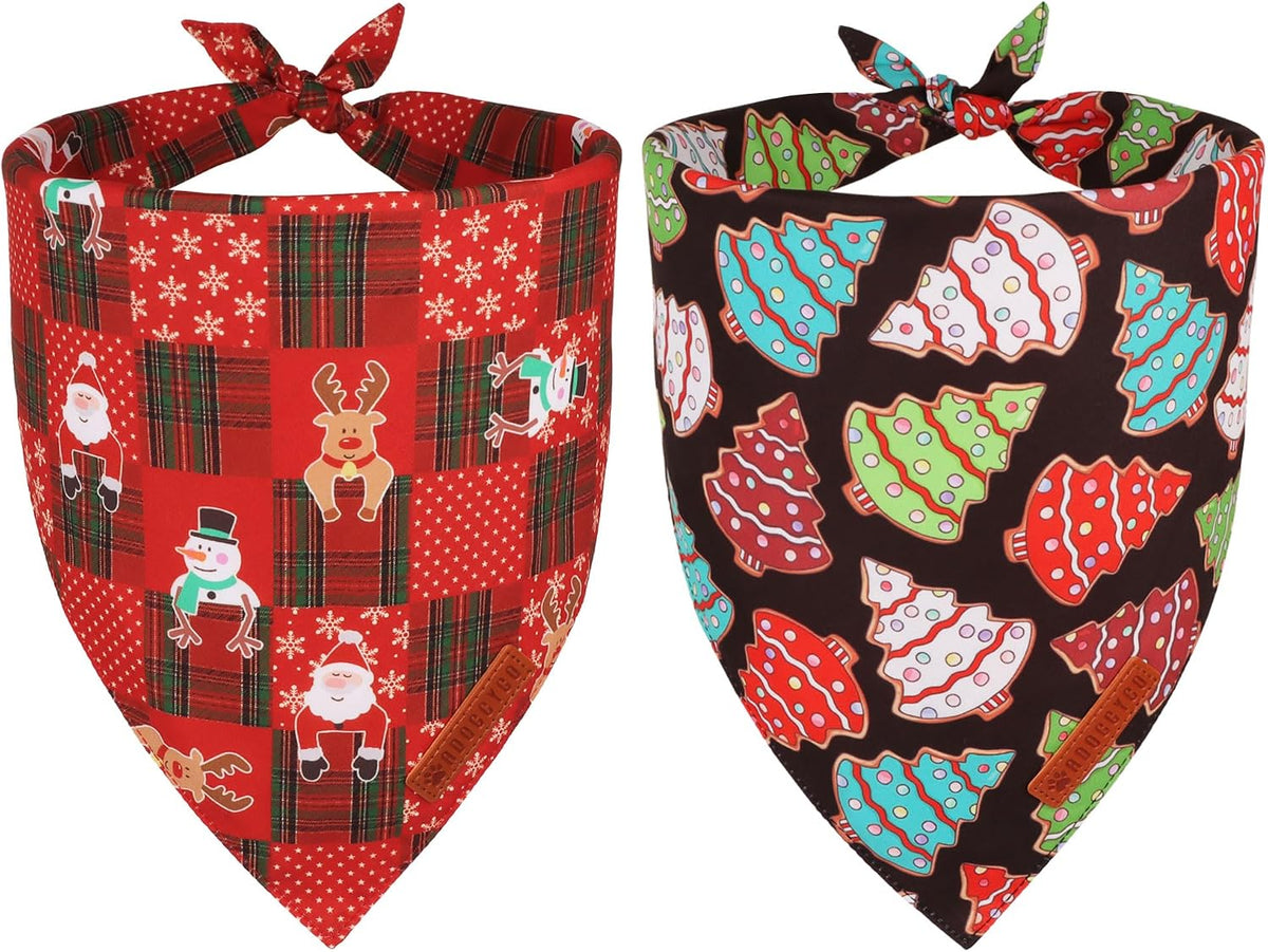 Halloween Dog Bandanas, Reversible Bat Pumpkin Dog Scarf, X-Large