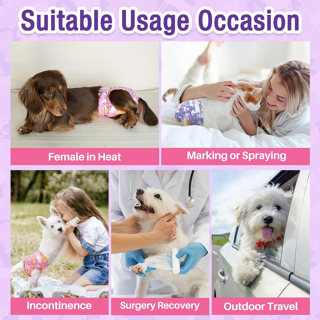 Pet Soft Disposable Dog Diapers Female with Foam Tail Hole S 24P