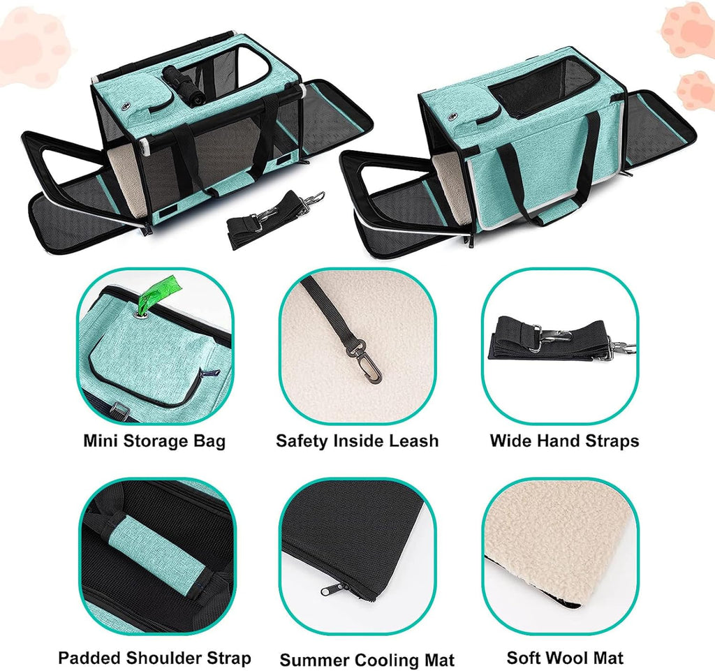 Small Dog Carrier Yorkshire Puppy Softshell Chihuahua Transport Cage