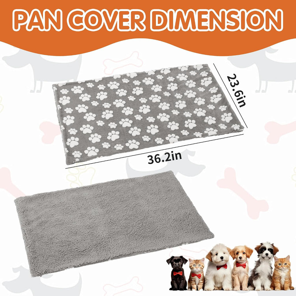 BALAPET Washable Dog Crate Pan Cover, Soft Plush Velvet Liner for Dog Crate Tray Fitted Cover for Pet Crate Pan 36 x 23 
