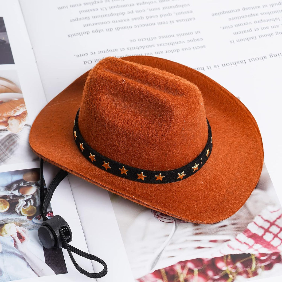 choyaxo Pet Cowboy Costume Cosplay Cap Halloween Costumes for Dogs Cat Pet Party Decoration Mini Cowboy Hat (Brown, Smal
