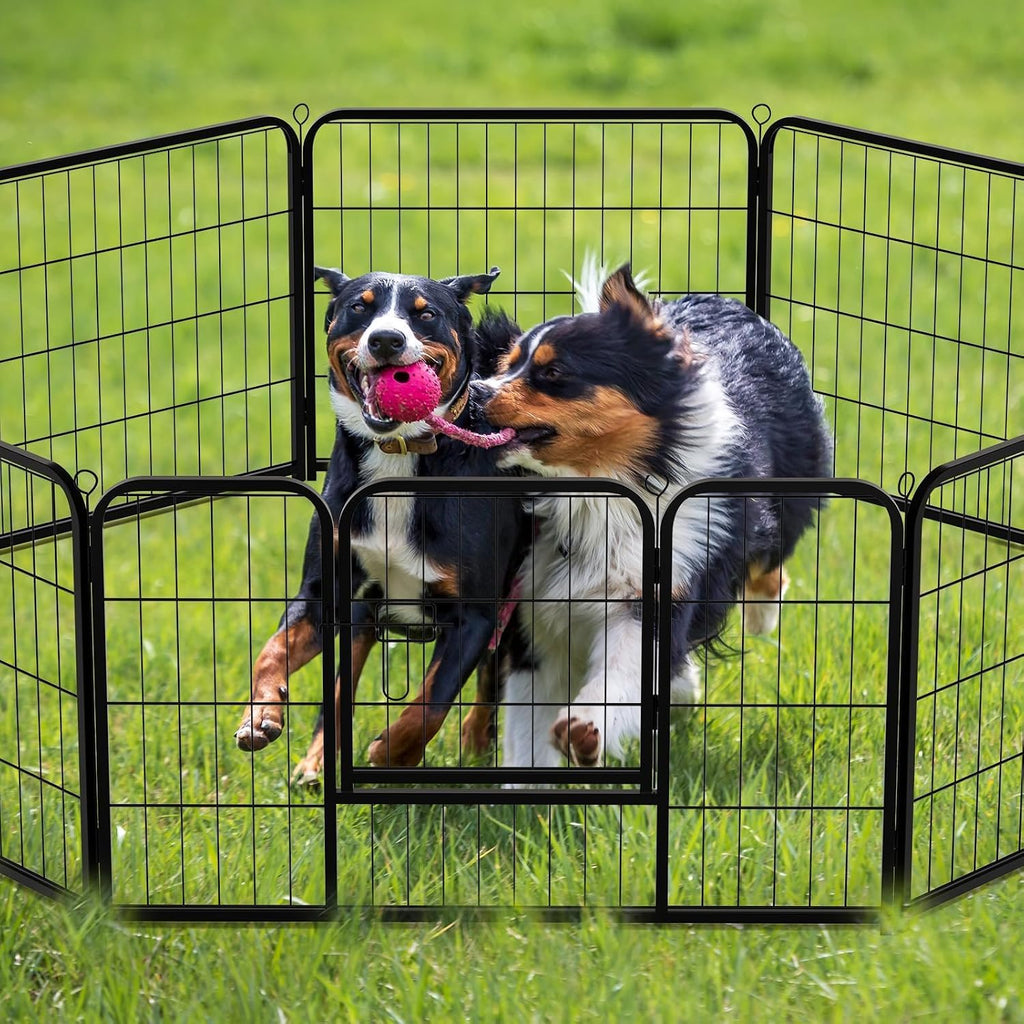 NEWBULIG Dog Playpen Indoor 8 Panels 40 Inch, Metal Outdoor Dog Fence Pen