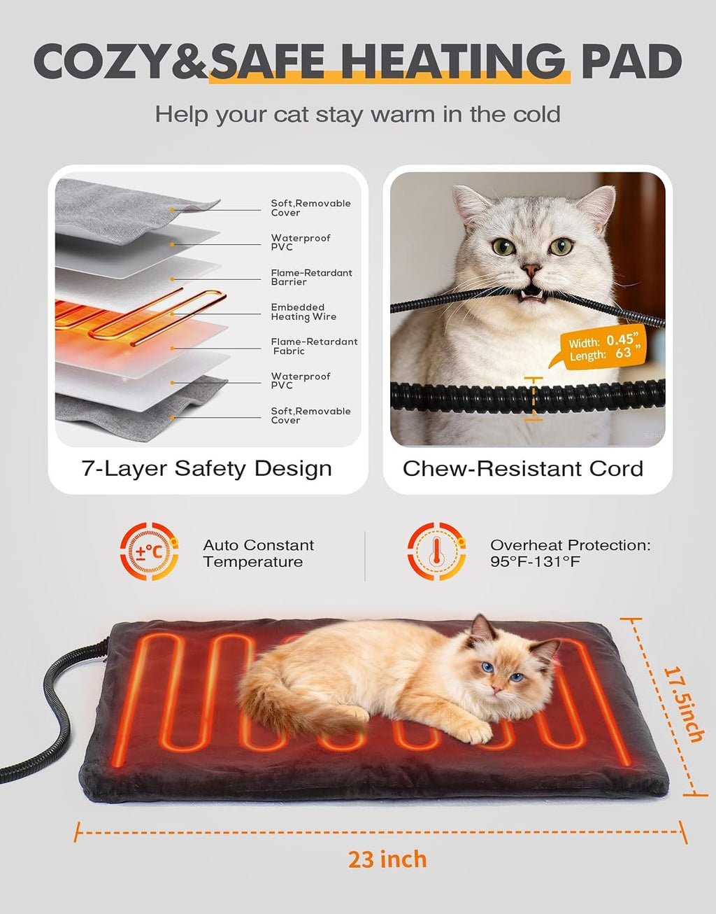 Heated Outdoor Cat House - Large Weatherproof Shelter for Multiple Cats