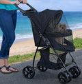 Pet Gear No-Zip Happy Trails Lite Pet Stroller, Cheetah Print