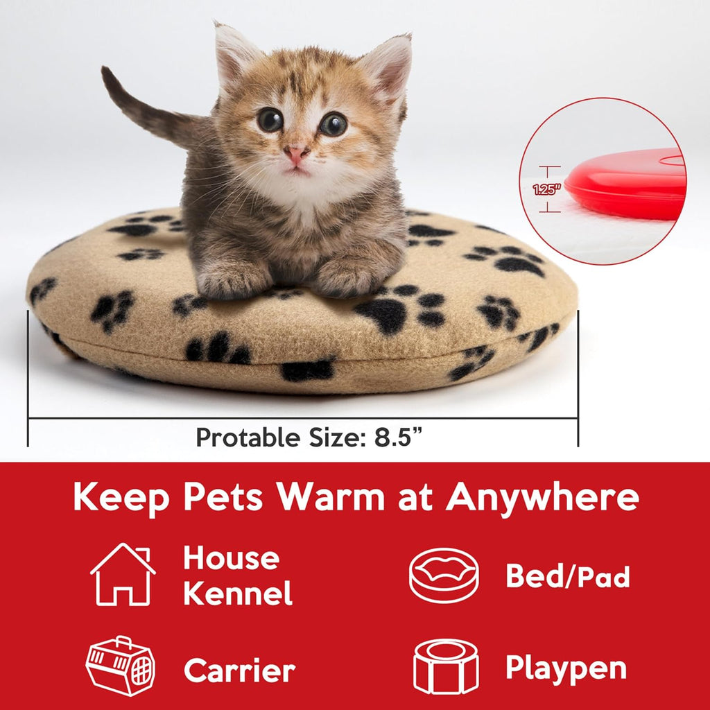 Gelbesty Original Pet Heating Pad Microwave, Snuggle Warming Safe Outdoor Newborn Kitten Puppy Pet Bed Warmer, Gel Reusa