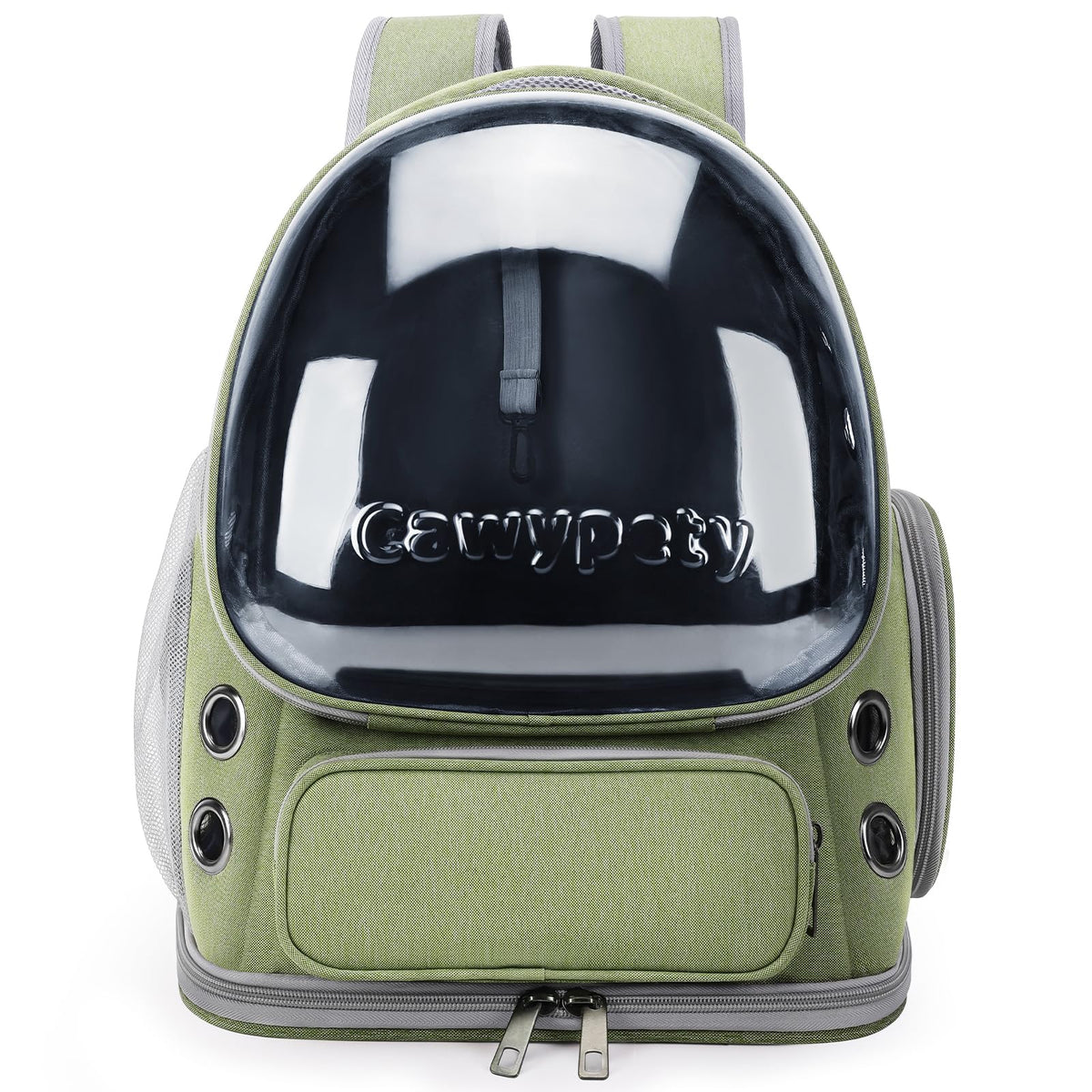Cawypety Cat Backpack Carrier, Breathable Cat Carrier Large Space Bubble Pet Backpack for Kitty Small Dog up to 15lbs, Transparent & Foldable Pet Carrier for Travel Hiking