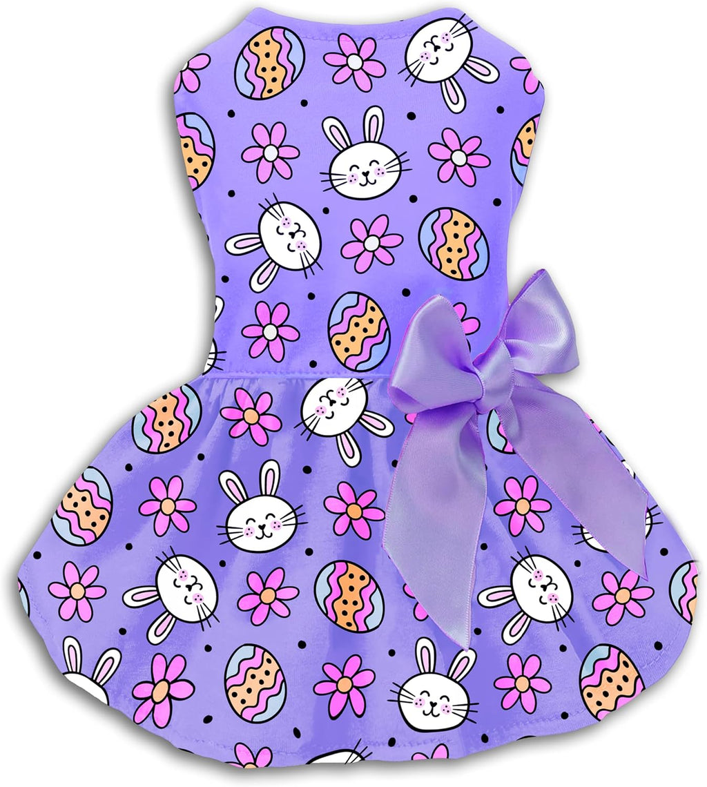 Halloween Dog Dress, Holiday Cat Cotton Outfits Skull Skirt for Small Boys and Girls Puppies Pets Doggie