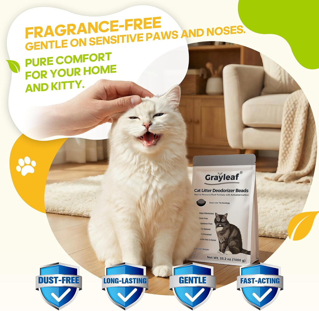 Grayleaf® Unscented Cat Litter Deodorizer, 35.2oz Dust-Free Odor Eliminator