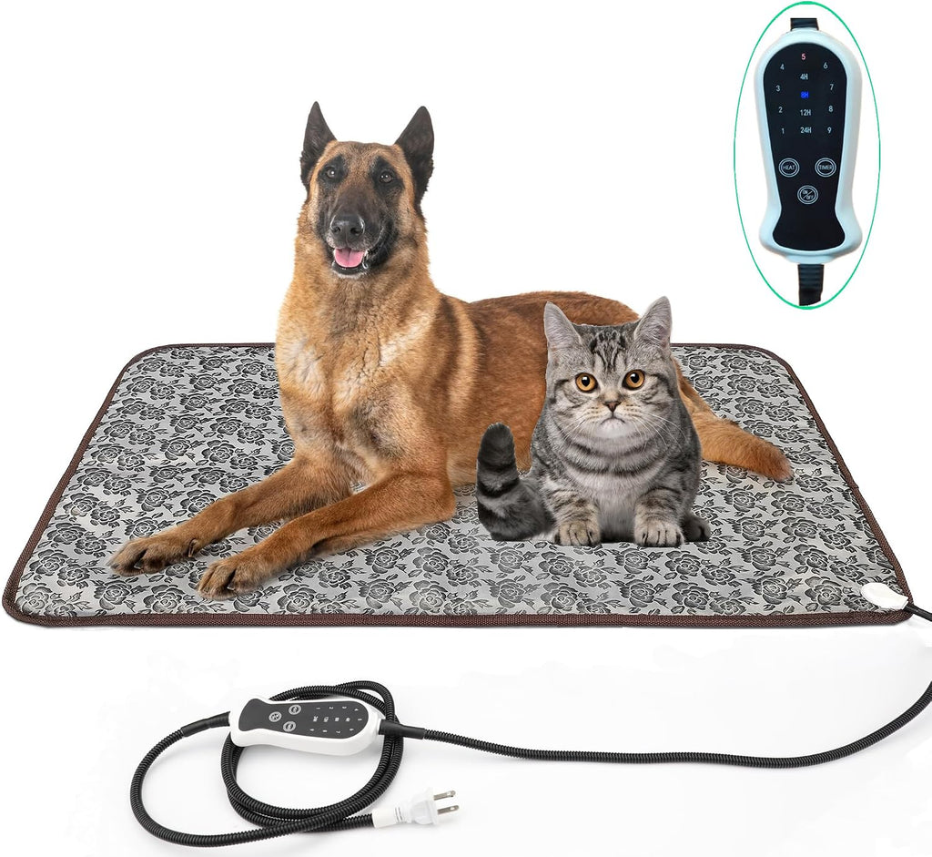 Pet Heating pad Outdoor Small Dog cat Heating pad Heated ped beds for Outside Dogs House Heater Electric Warming pad for