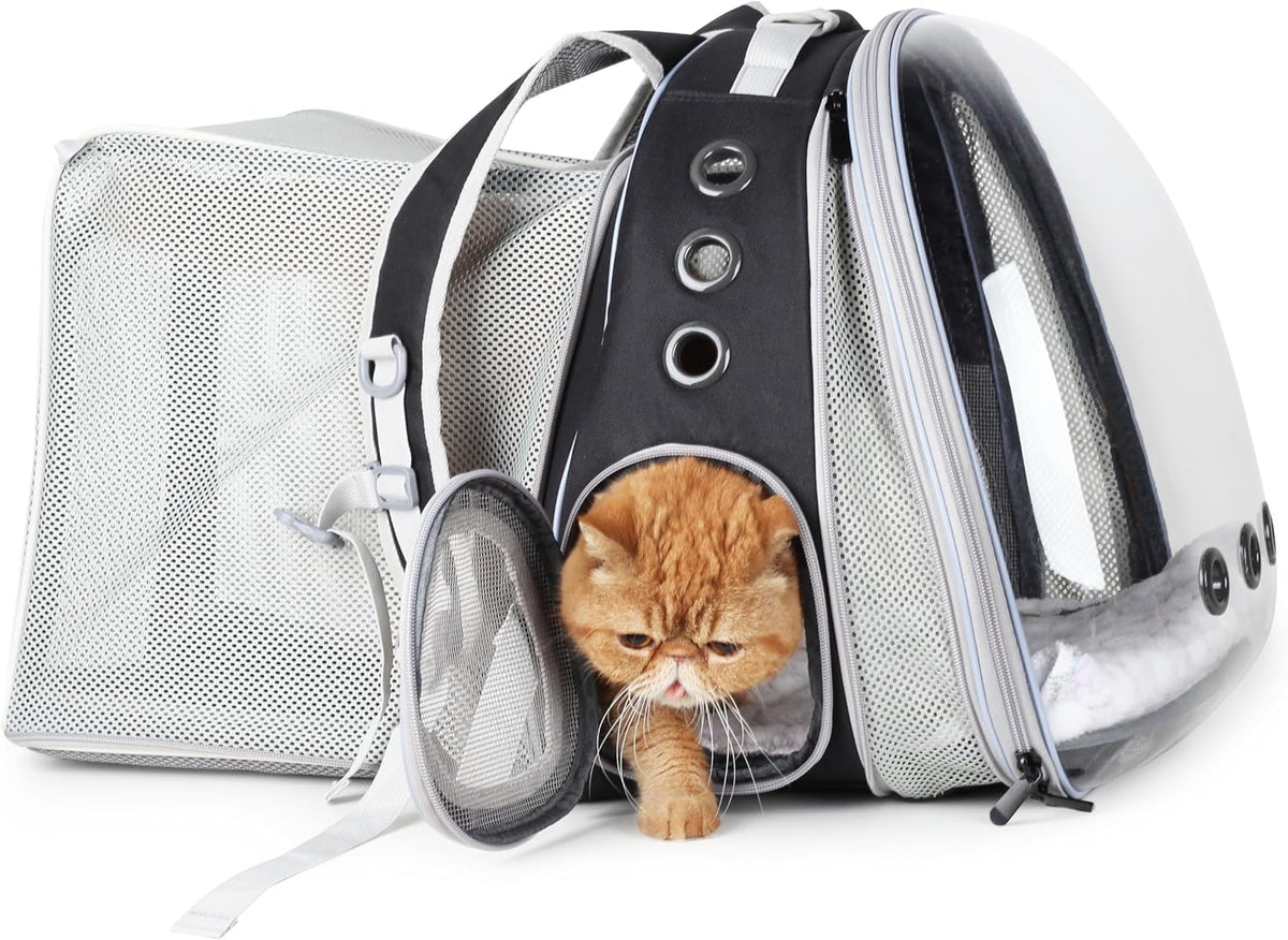 Lollimeow Cat Backpack Carrier, Pet Bubble Backpack, Supports up to 16 lbs