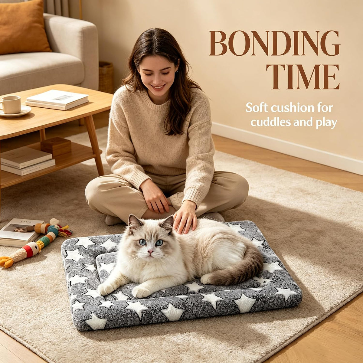 Dog Bed Mat for Crate, Soft Kennel Pad, Durable Comfort Mat for Cats