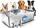 SIBAYS 4.5Gal Dog Water Fountain, Stainless Steel Pet Water Fountain FS86