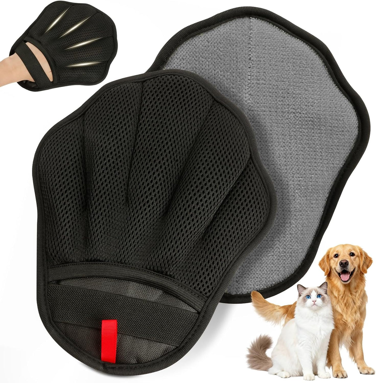 Pet Hair Removal Glove, Electrostatic Pet Hair Remover Glove for Cats & Dogs, Hair Remover Tools for Couch, Carpet, Clot