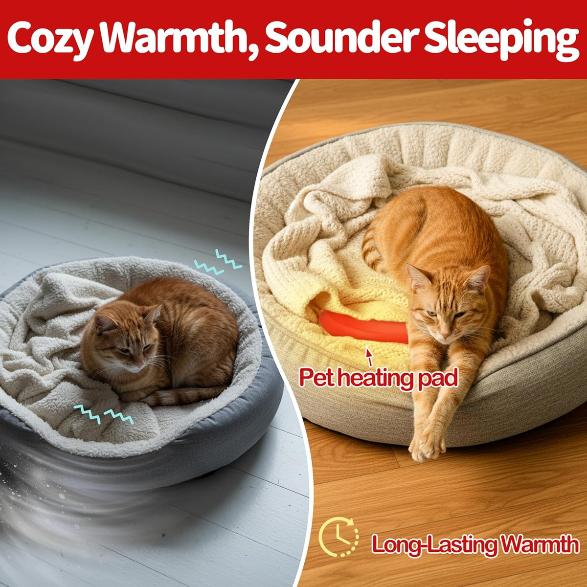 Gelbesty Original Pet Heating Pad Microwave, Snuggle Warming Safe Outdoor Newborn Kitten Puppy Pet Bed Warmer, Gel Reusa