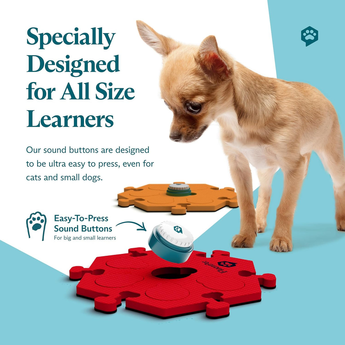 Talking Buttons for Dogs & Cats, Recordable Pet Communication Kit
