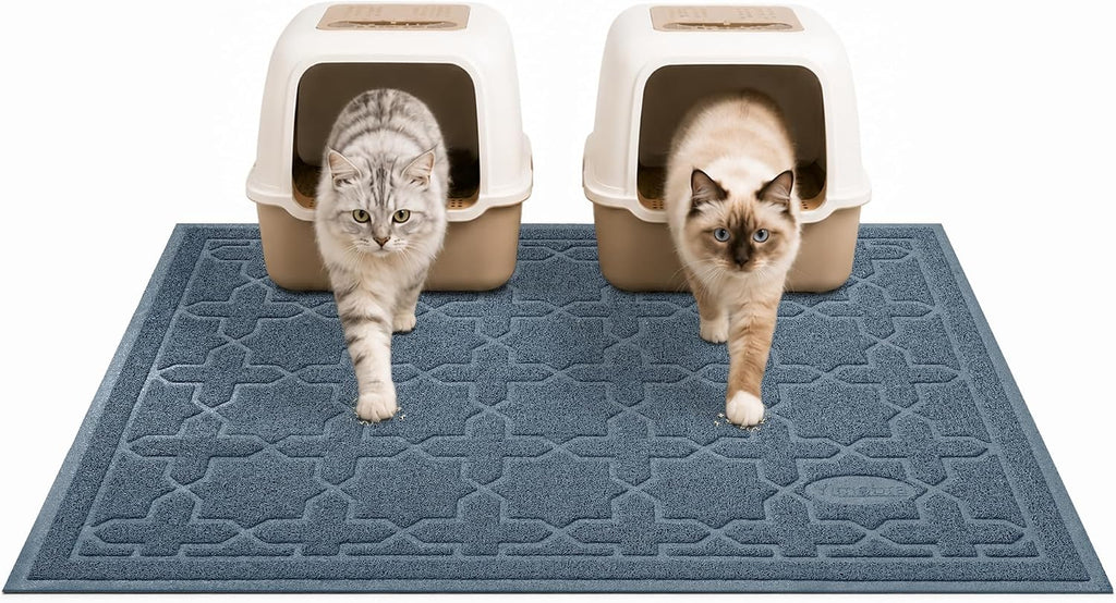 Yimobra Cat Litter Mat, Waterproof Litter Trapping Mat, 24x20, Grey