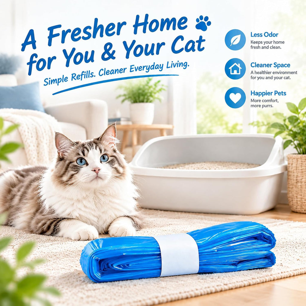 12 Pack Cat Litter Refill Bags Fit for Litter Genie Standard, Plus, XL Pail