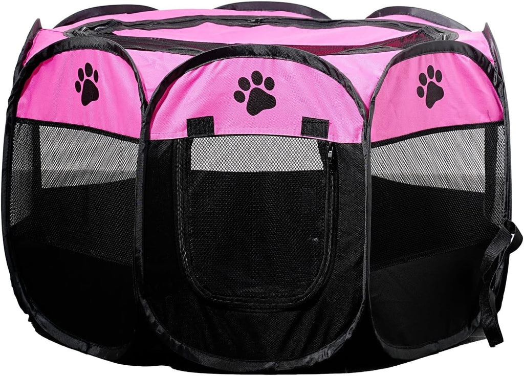 SENCONE Portable Pet Playpen for Cats, Kittens, Puppies, Indoor/Outdoor, S