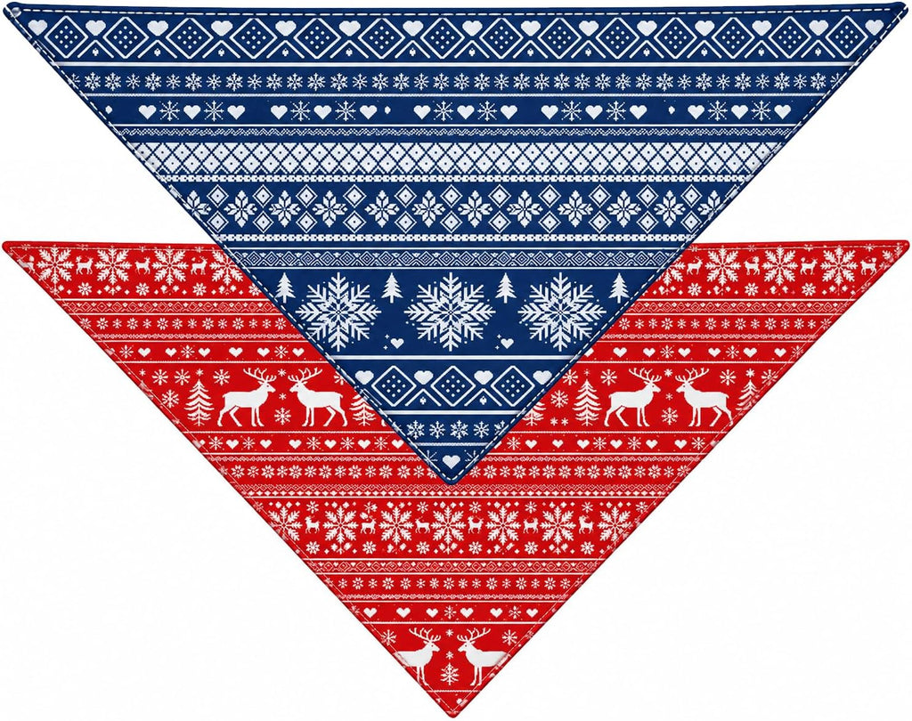 Christmas Dog Bandanas Nordic Style Dog Winter Outfit Costume XL