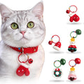 Christmas Pet Collar Charm, Handmade Crochet Cat & Dog Collar Pendant with Bell, Festive Pet Gift and Photo Prop (Gloves