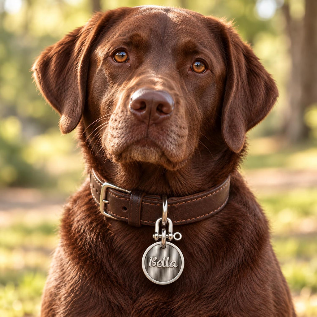 BONBOY Personalized Dog ID Tags, Custom Copper-Nickel Alloy Pet Name Tag