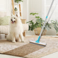2-in-1 Carpet Rake for Pet Hair, 54" Adjustable Handle