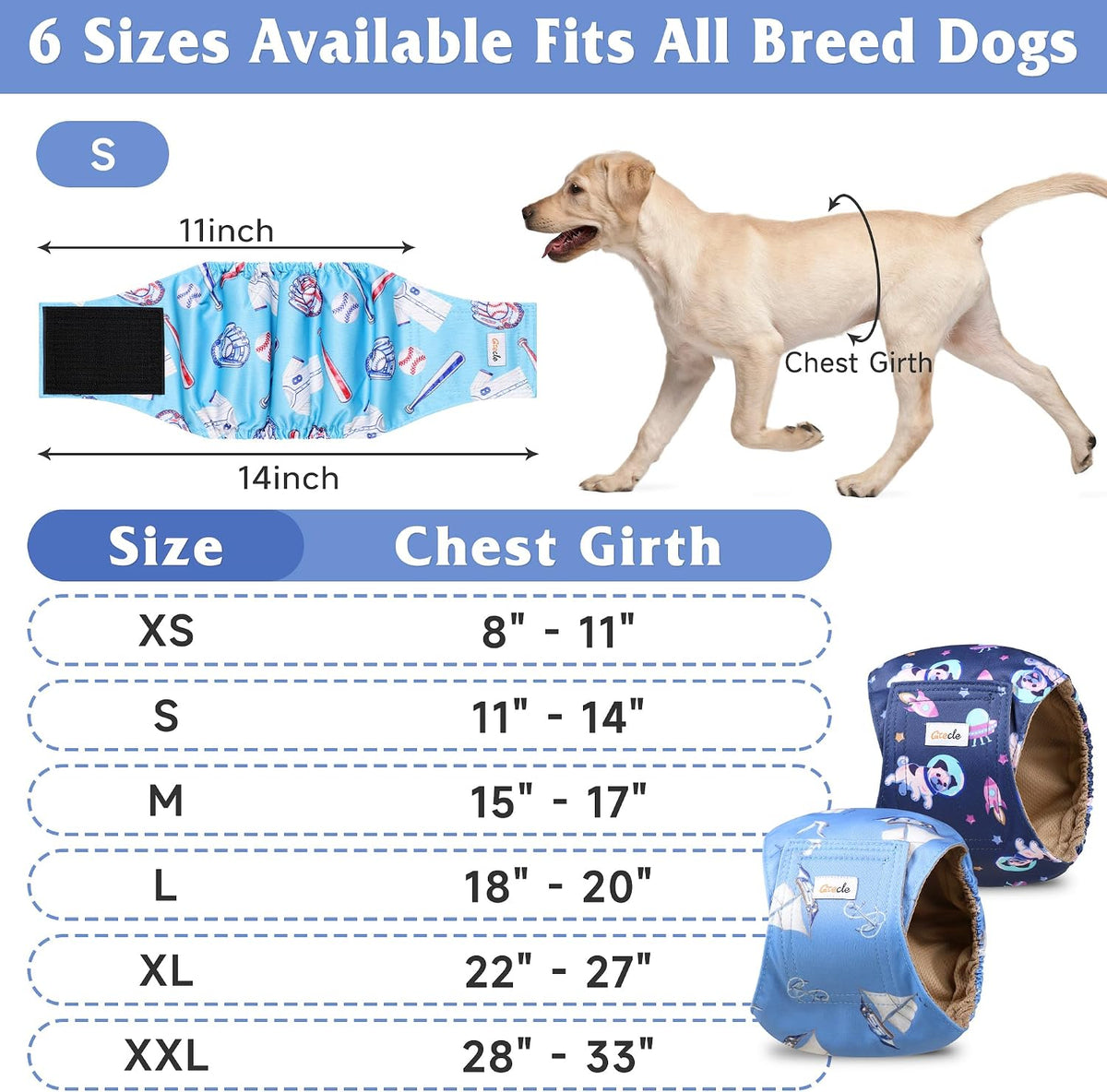 Dog Belly Bands for Male Dogs 5 Pack, Reusable Male Dog Diapers, Washable Belly Bands, Adjustable Pee Wraps for Marking,