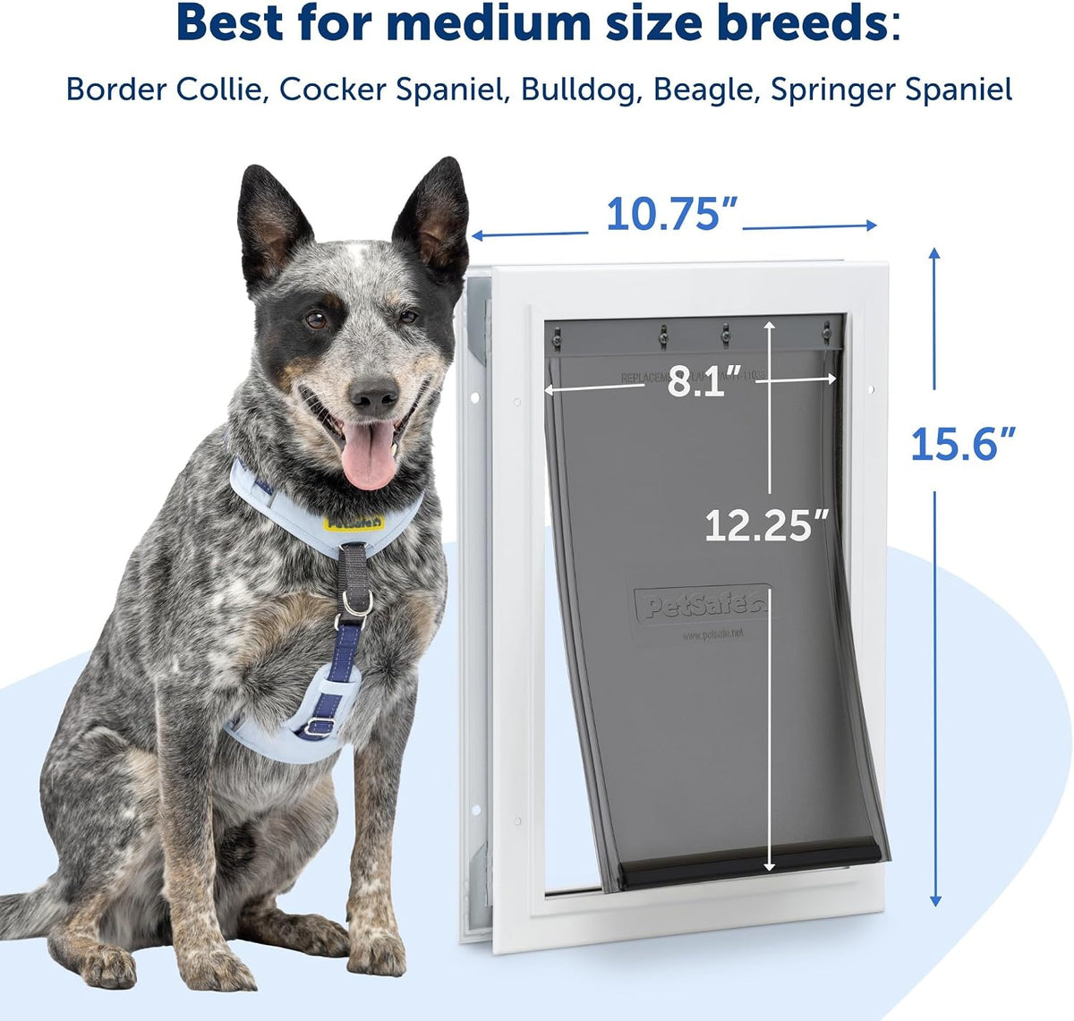 PetSafe Freedom Aluminum Pet Door Medium, White