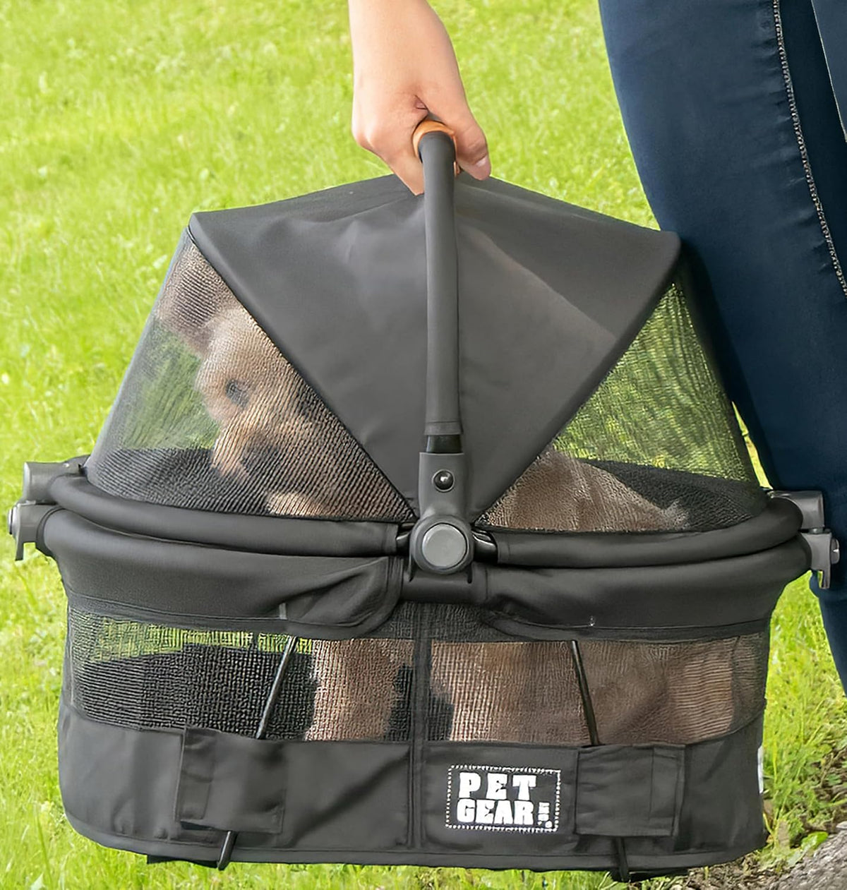 Pet Gear No-Zip View 360 Pet Carrier & Car Seat, Lava, 20"