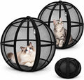 Giant Hamster Ball for Cats, 27.56 in Foldable Mesh Cat Playpen，2 Pcs