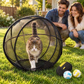 2027 New Cat Hamster Ball for Outside 27.6in Rolling Cat Playpen，Black
