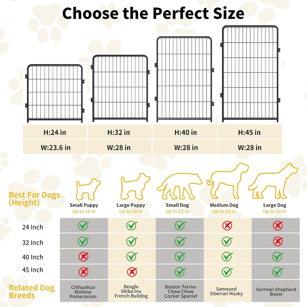 Dog Fence for RV Camping/Yard/Garden, 32" H, 16 Panels