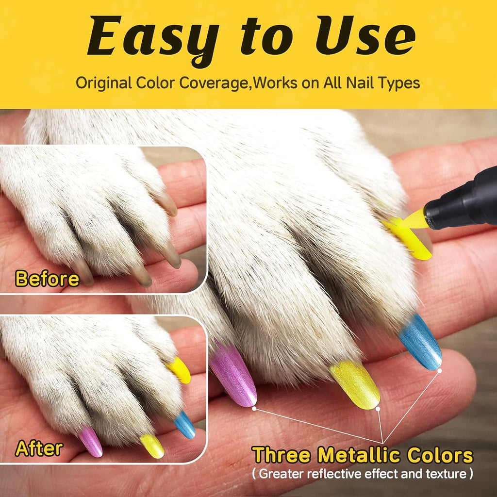 12 Colors Dog Nail Polish Pens Quick Dry to DIY Pretty Nails