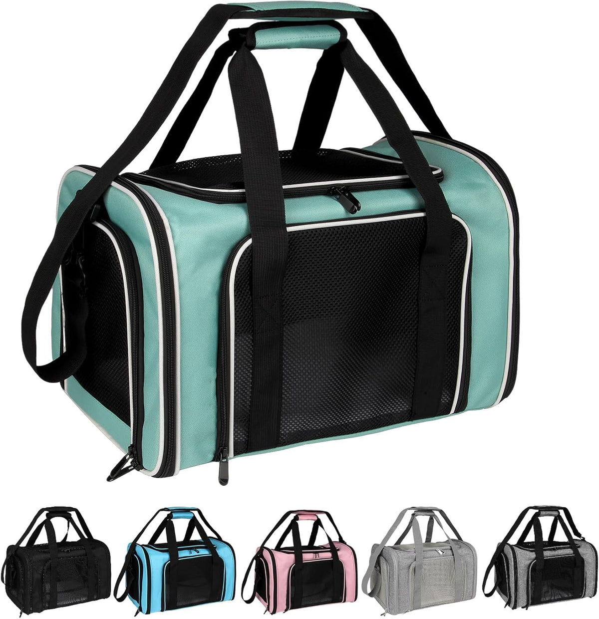 Cat, Dog Carrier for Small Medium Pet Carriers Up to15Lbs, Cats Carrier Soft- Sided Puppy Dogs Bag Portable Foldable Air