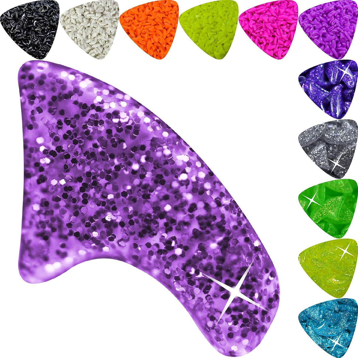 zetpo Cat Nail Caps | Cat Claw Covers | with Adhesives and Applicators (M, 5X Solid Random Colors | 100 pcs)