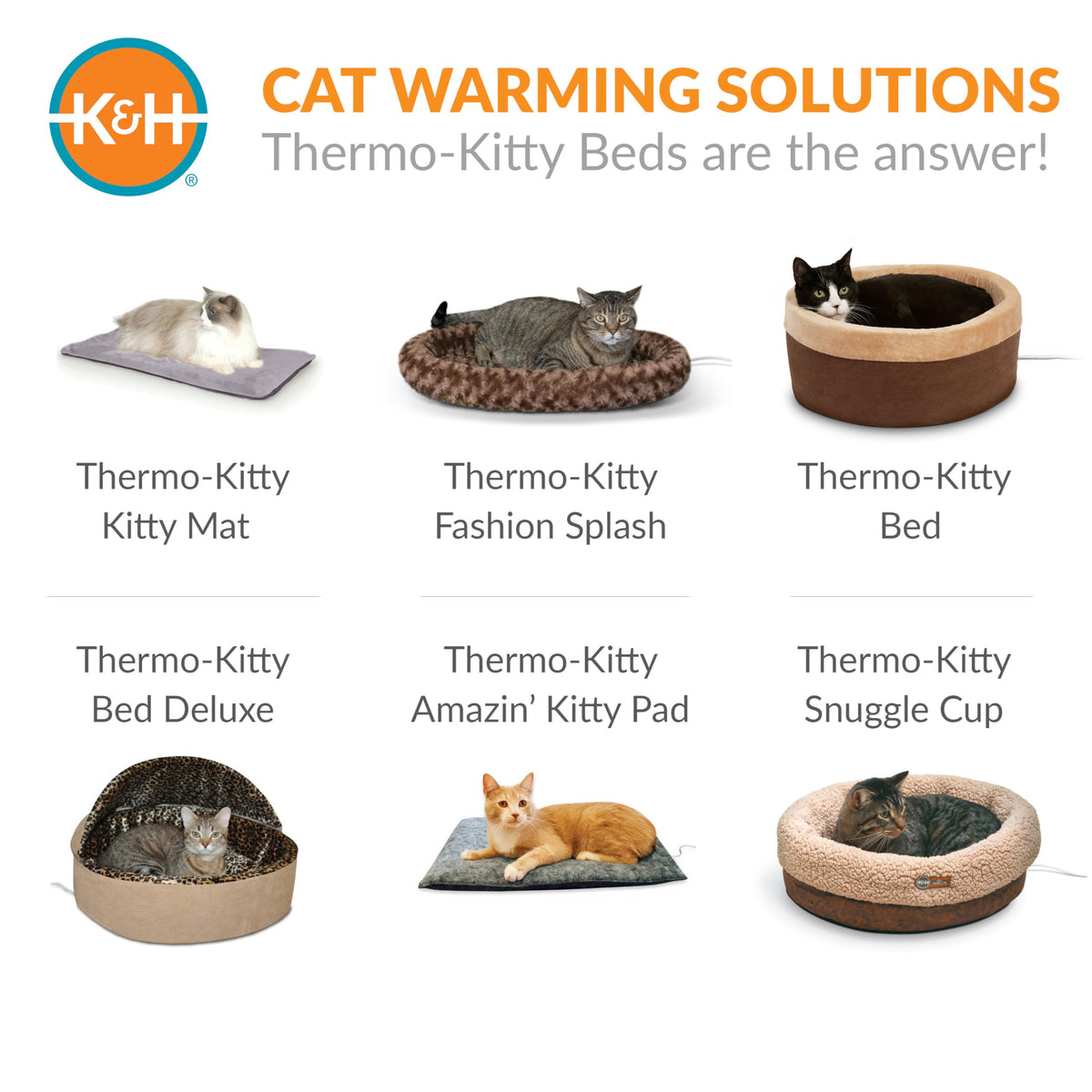 K&H Self-Warming Cat Bed Pad, Self Heating Pad, Small 21 X 17 Gray/ Black