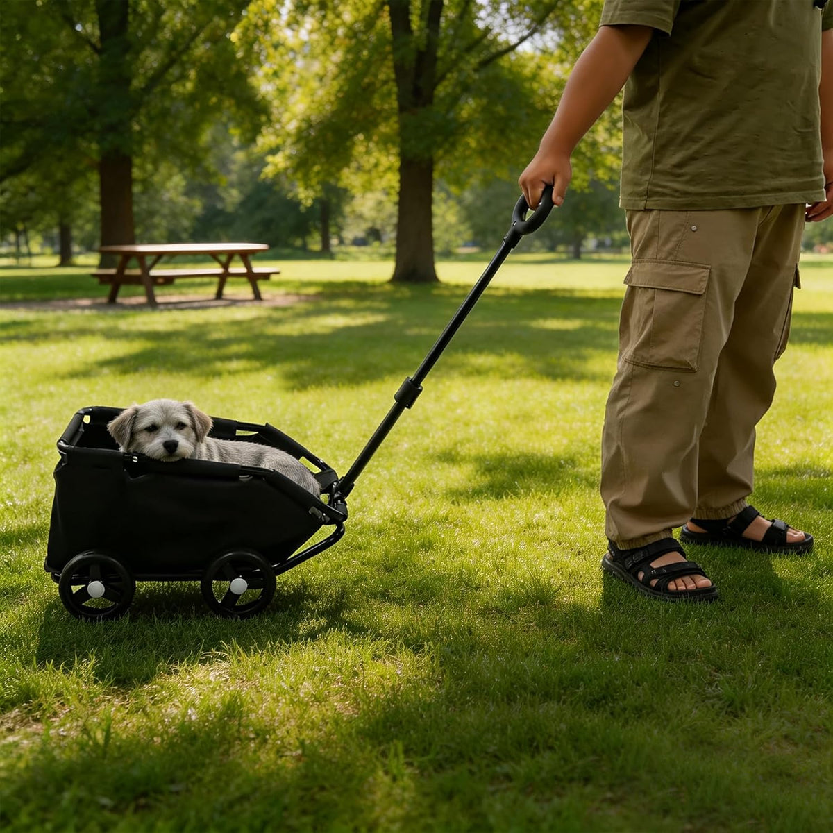 Mini Pet Stroller with Adjustable Handle Maximum Capacity 16.5 lbs
