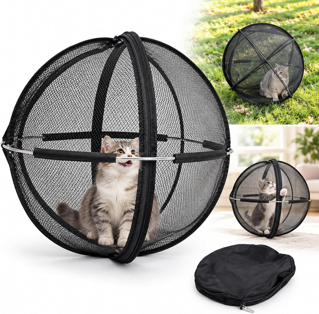 Catio Outdoor Cat Enclosure, 27" Giant Hamster Ball for Cats，Blue