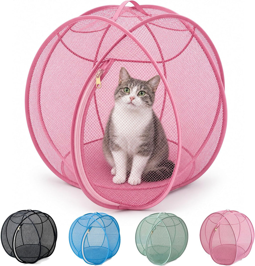 Cat Hamster Ball for Outside, Pop-Up Rolling Cat Playpen (Green)