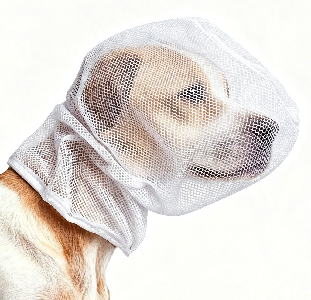 Foxtail Mask Dogs Head Protector, Foxtails Protection for Dogs Adjustable Elastic, Dog Soft Net Mask for Outdoor Hiking 