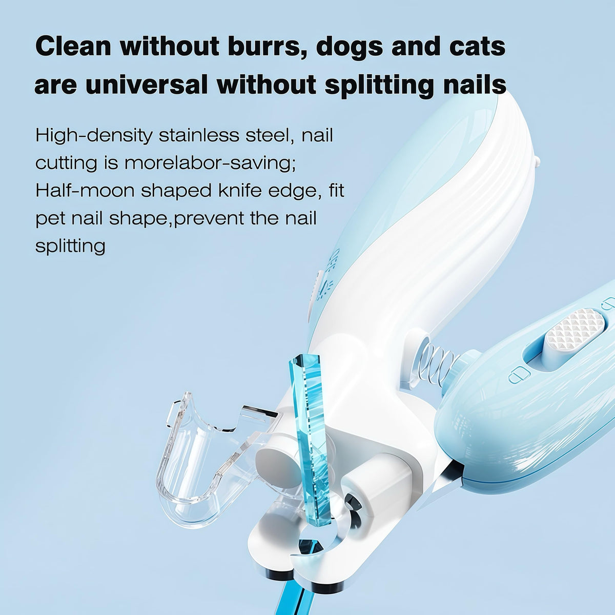 Dog & Cat Nail Clippers with LED Light, Illuminates Nails Helps See Quick, Pet Nail Trimmer with Sharp Stainless Steel Blades, Nail Catcher, Safety Lock for Dog, Cat, Rabbit, Guinea Pig (CoffeeBrown)