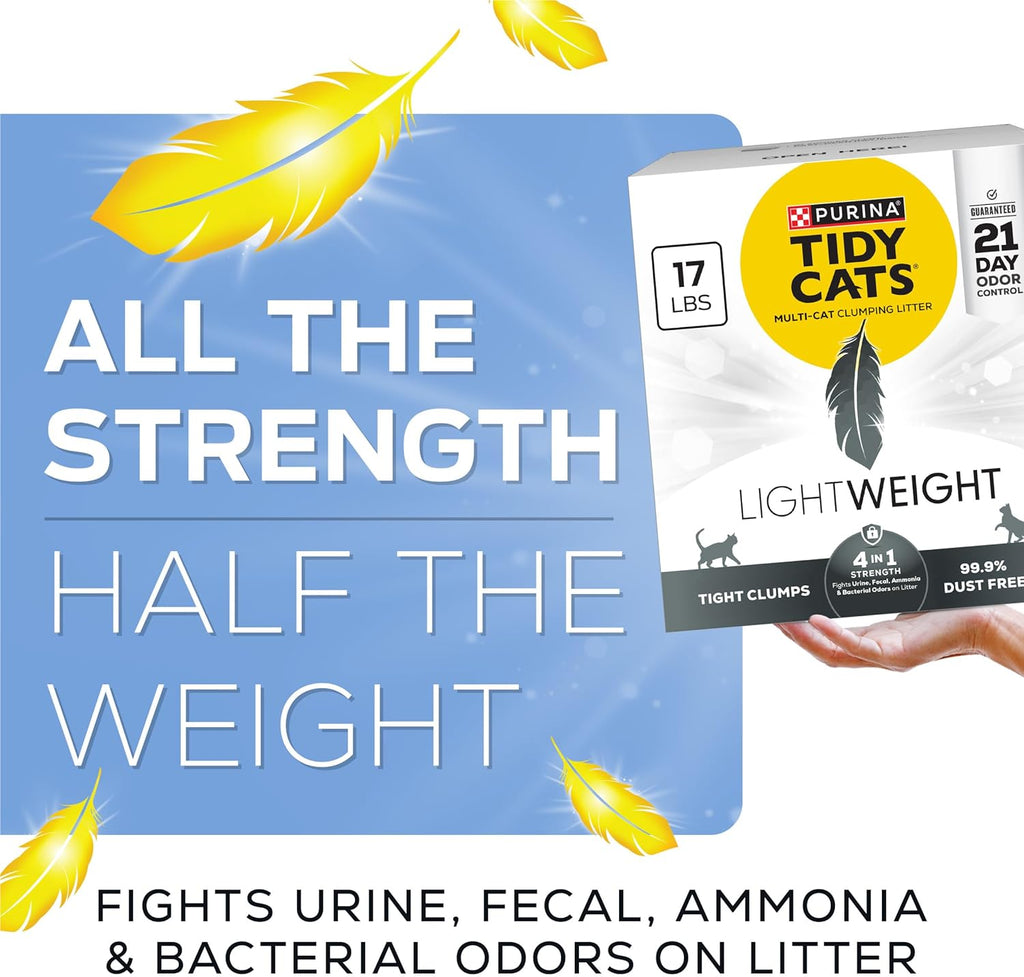Purina Tidy Cats LightWeight 4-in-1 Strength Cat Litter, 17 lb