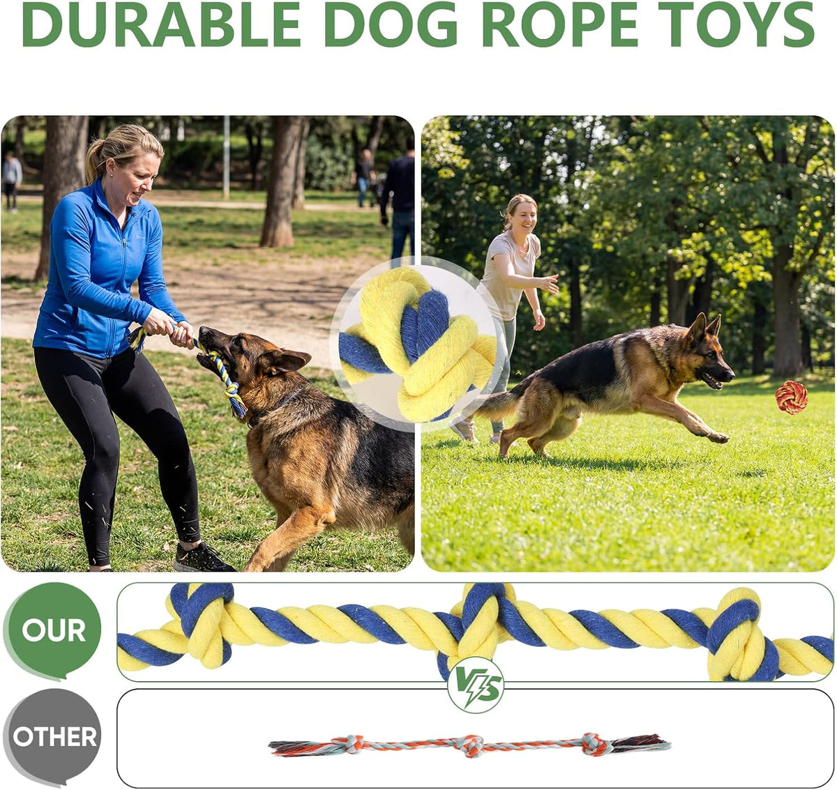 Dog Rope Toys,10 Pack Cotton Chew Tug Toys for Small Medium Dogs