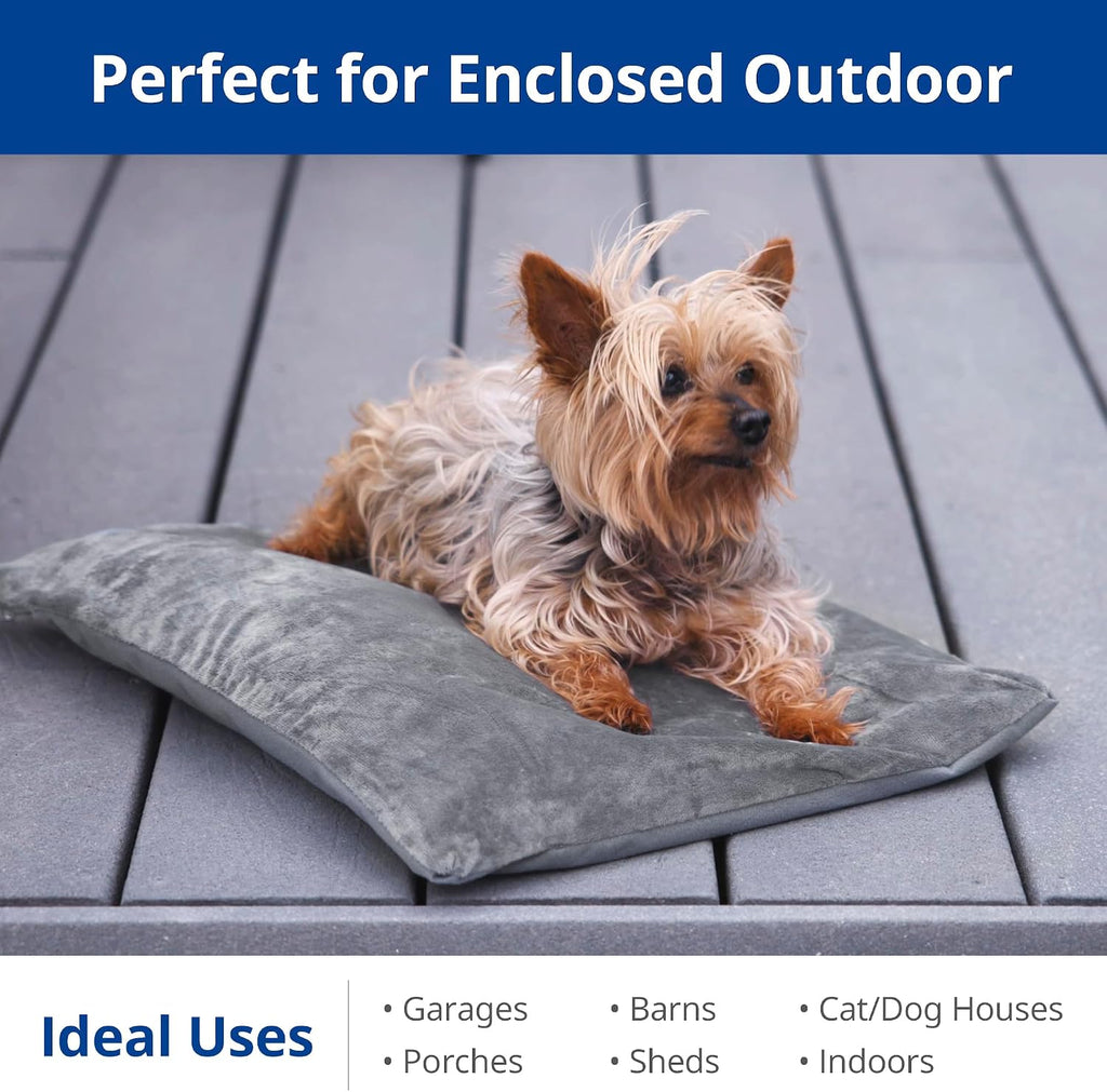 Outdoor Cat Heating Pad, 19.7" x 15.7", 40W, Grey